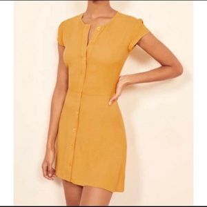 Reformation Vikki Dress Yellow Size 8